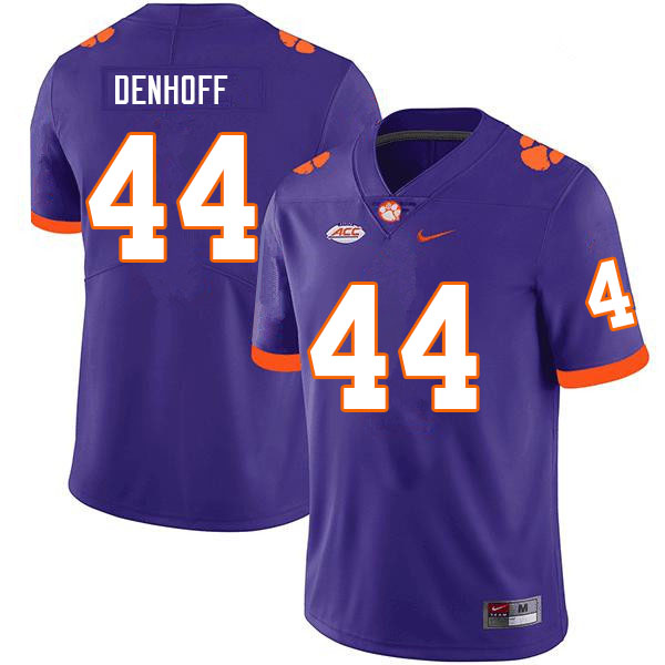 Men #44 Cade Denhoff Clemson Tigers College Football Jerseys Sale-Purple